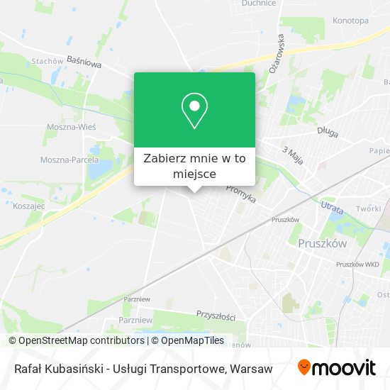 Mapa Rafał Kubasiński - Usługi Transportowe