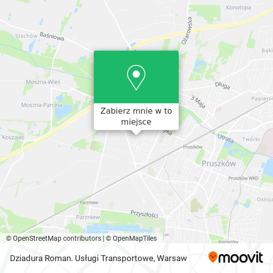 Mapa Dziadura Roman. Usługi Transportowe