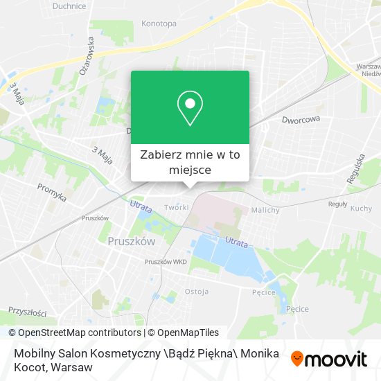 Mapa Mobilny Salon Kosmetyczny \Bądź Piękna\ Monika Kocot