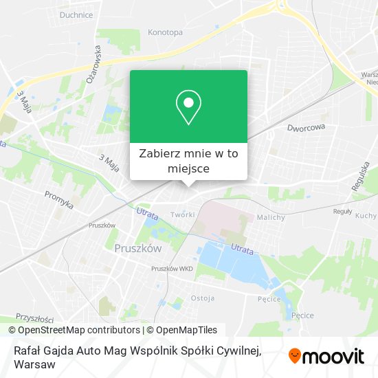 Mapa Rafał Gajda Auto Mag Wspólnik Spółki Cywilnej