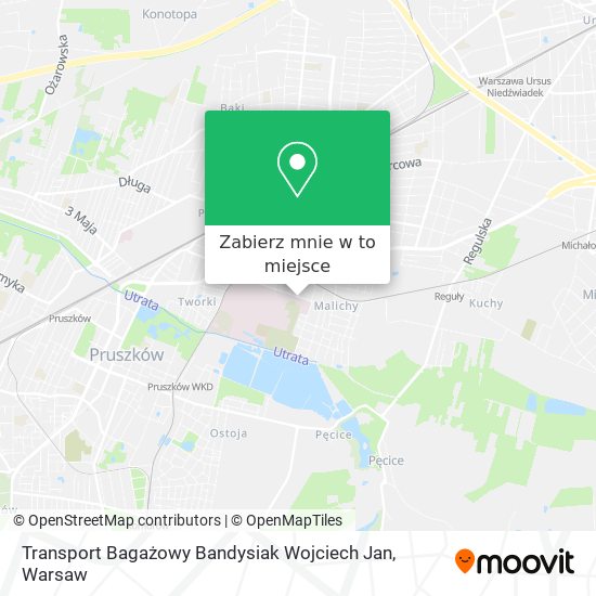 Mapa Transport Bagażowy Bandysiak Wojciech Jan