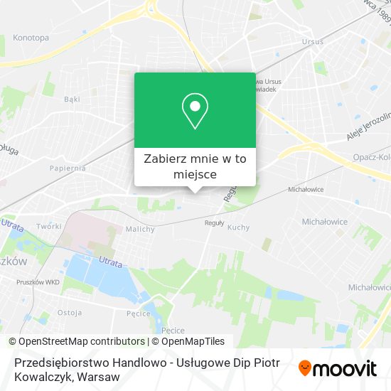 Mapa Przedsiębiorstwo Handlowo - Usługowe Dip Piotr Kowalczyk