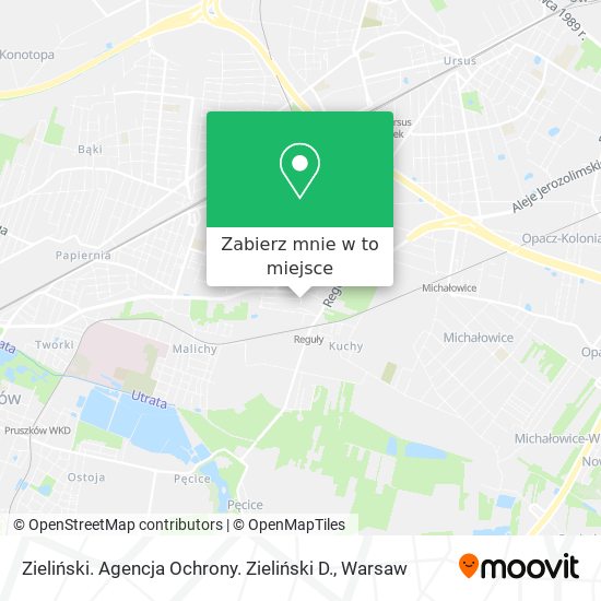 Mapa Zieliński. Agencja Ochrony. Zieliński D.