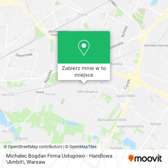 Mapa Michalec Bogdan Firma Usługowo - Handlowa \Ambit\