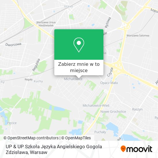 Mapa UP & UP Szkoła Języka Angielskiego Gogola Zdzisława