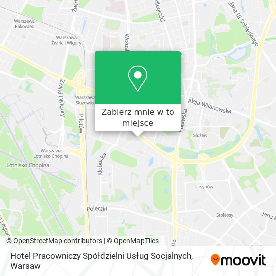 Mapa Hotel Pracowniczy Spółdzielni Usług Socjalnych