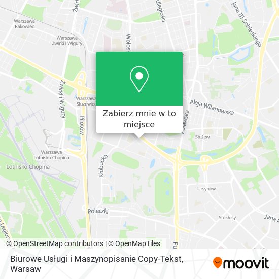 Mapa Biurowe Usługi i Maszynopisanie Copy-Tekst