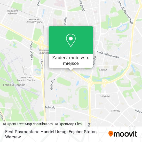 Mapa Fest Pasmanteria Handel Usługi Fejcher Stefan