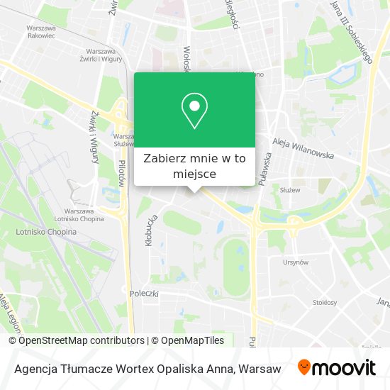 Mapa Agencja Tłumacze Wortex Opaliska Anna