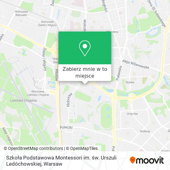 Mapa Szkoła Podstawowa Montessori im. św. Urszuli Ledóchowskiej