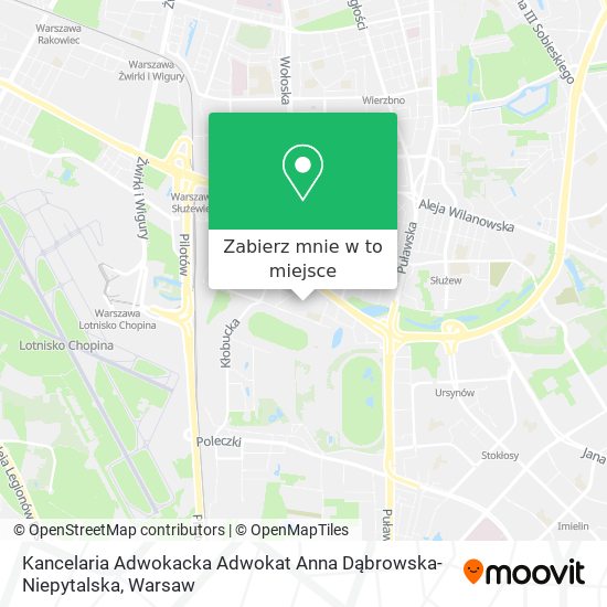 Mapa Kancelaria Adwokacka Adwokat Anna Dąbrowska-Niepytalska