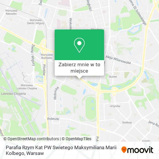 Mapa Parafia Rzym Kat PW Swietego Maksymiliana Marii Kolbego