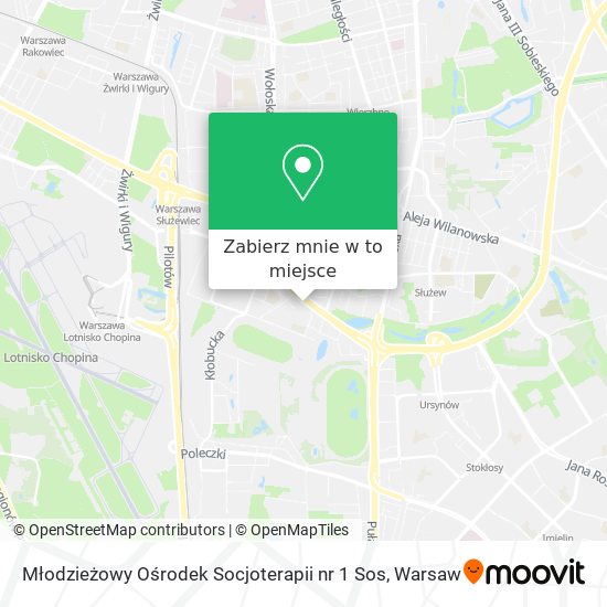 Mapa Młodzieżowy Ośrodek Socjoterapii nr 1 Sos