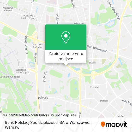 Mapa Bank Polskiej Spoldzielczosci SA w Warszawie