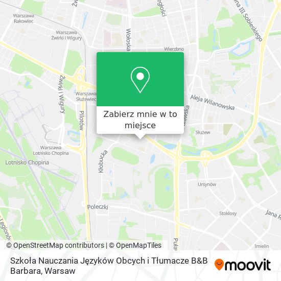 Mapa Szkoła Nauczania Języków Obcych i Tłumacze B&B Barbara