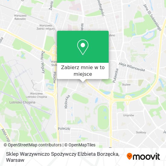 Mapa Sklep Warzywniczo Spożywczy Elżbieta Borzęcka