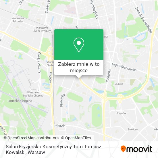 Mapa Salon Fryzjersko Kosmetyczny Tom Tomasz Kowalski