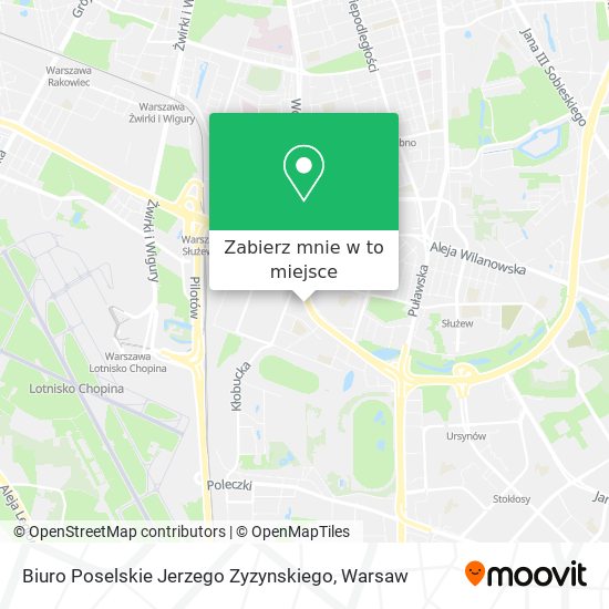 Mapa Biuro Poselskie Jerzego Zyzynskiego