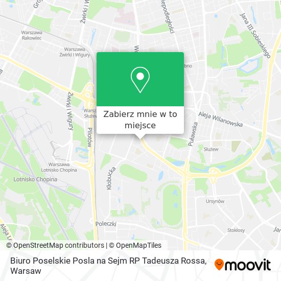 Mapa Biuro Poselskie Posla na Sejm RP Tadeusza Rossa