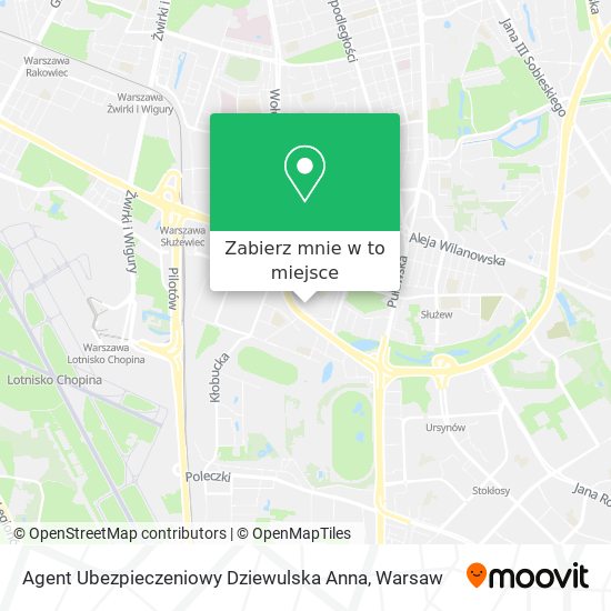 Mapa Agent Ubezpieczeniowy Dziewulska Anna