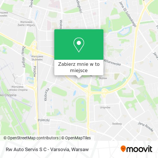 Mapa Rw Auto Servis S C - Varsovia