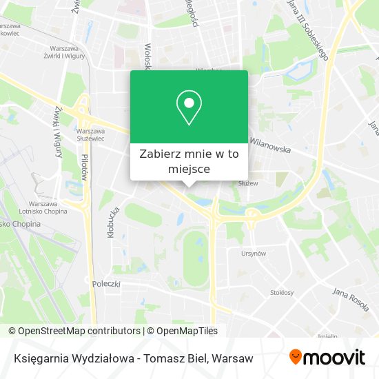 Mapa Księgarnia Wydziałowa - Tomasz Biel