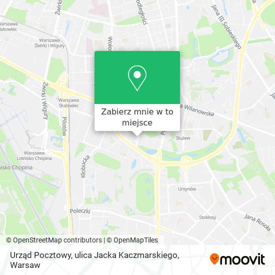 Mapa Urząd Pocztowy, ulica Jacka Kaczmarskiego