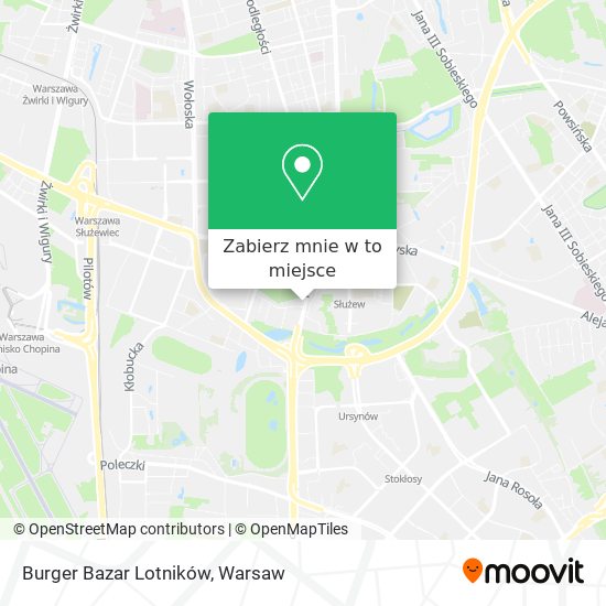 Mapa Burger Bazar Lotników