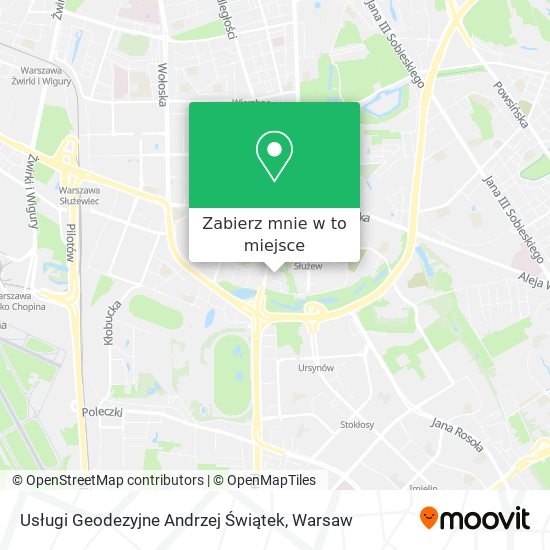 Mapa Usługi Geodezyjne Andrzej Świątek