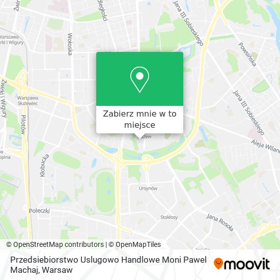 Mapa Przedsiebiorstwo Uslugowo Handlowe Moni Pawel Machaj