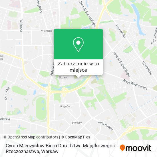 Mapa Cyran Mieczysław Biuro Doradztwa Majątkowego i Rzeczoznastwa