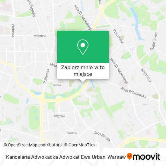Mapa Kancelaria Adwokacka Adwokat Ewa Urban