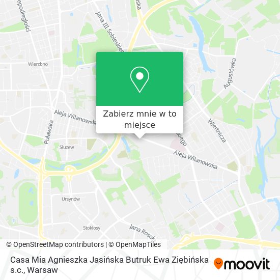 Mapa Casa Mia Agnieszka Jasińska Butruk Ewa Ziębińska s.c.