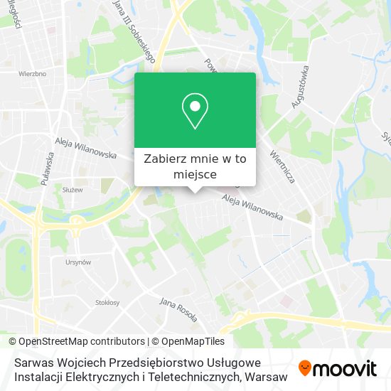 Mapa Sarwas Wojciech Przedsiębiorstwo Usługowe Instalacji Elektrycznych i Teletechnicznych