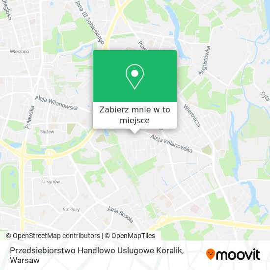 Mapa Przedsiebiorstwo Handlowo Uslugowe Koralik