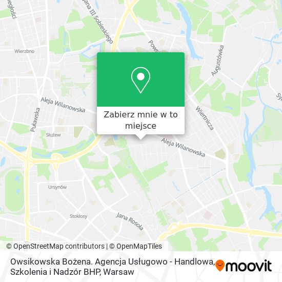 Mapa Owsikowska Bożena. Agencja Usługowo - Handlowa, Szkolenia i Nadzór BHP