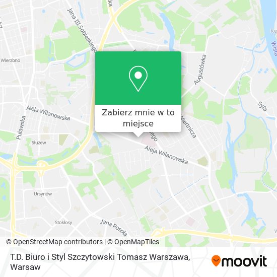 Mapa T.D. Biuro i Styl Szczytowski Tomasz Warszawa