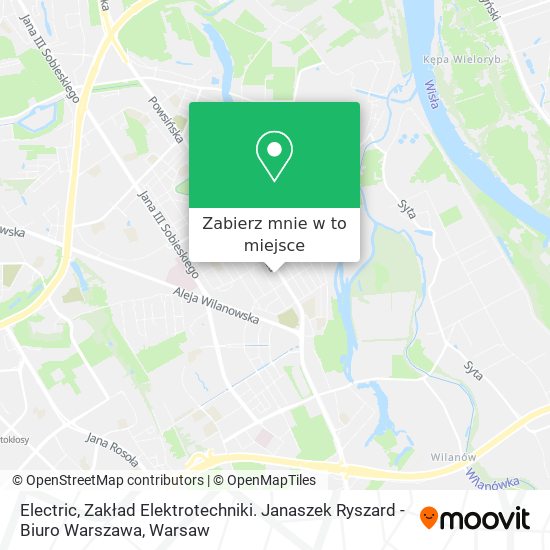 Mapa Electric, Zakład Elektrotechniki. Janaszek Ryszard - Biuro Warszawa