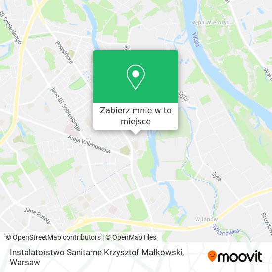 Mapa Instalatorstwo Sanitarne Krzysztof Małkowski