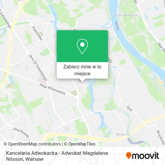 Mapa Kancelaria Adwokacka - Adwokat Magdalena Nilsson