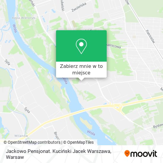 Mapa Jackowo Pensjonat. Kuciński Jacek Warszawa