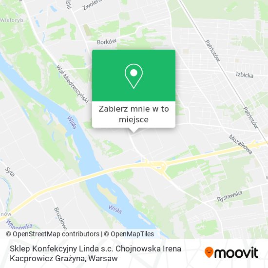 Mapa Sklep Konfekcyjny Linda s.c. Chojnowska Irena Kacprowicz Grażyna