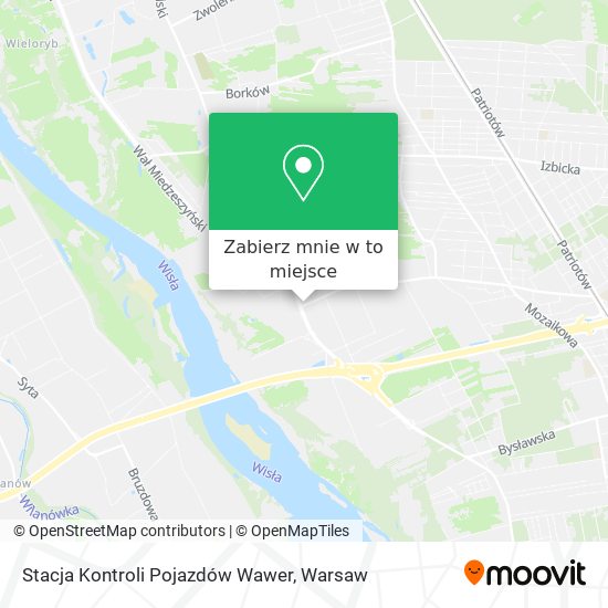 Mapa Stacja Kontroli Pojazdów Wawer