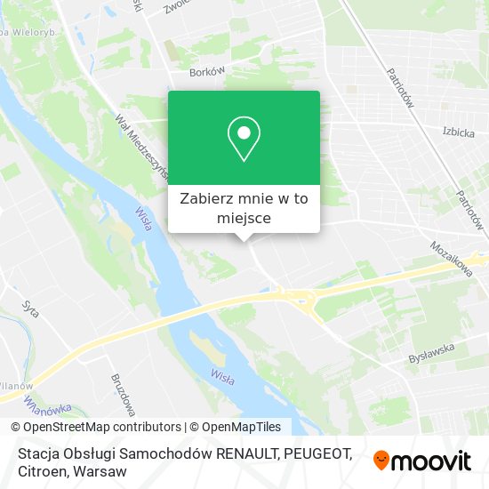 Mapa Stacja Obsługi Samochodów RENAULT, PEUGEOT, Citroen