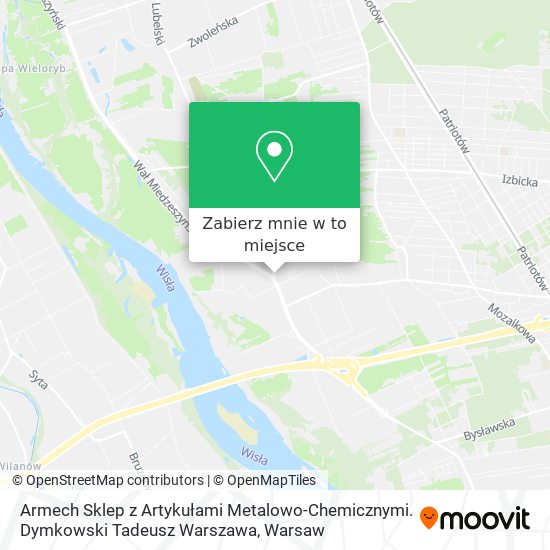 Mapa Armech Sklep z Artykułami Metalowo-Chemicznymi. Dymkowski Tadeusz Warszawa