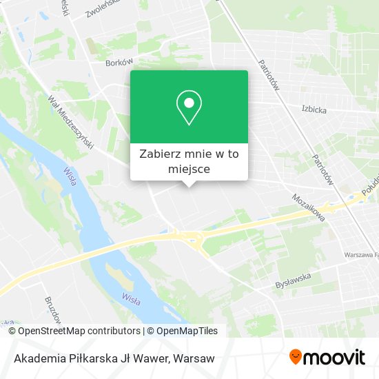 Mapa Akademia Piłkarska Jł Wawer