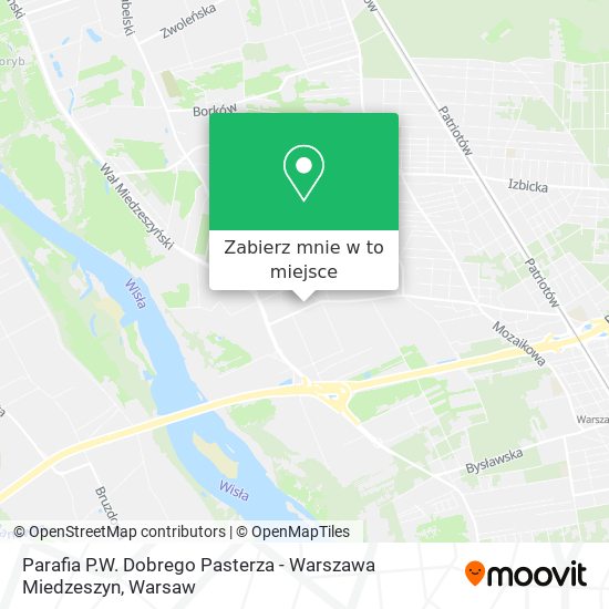 Mapa Parafia P.W. Dobrego Pasterza - Warszawa Miedzeszyn