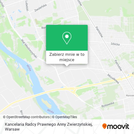 Mapa Kancelaria Radcy Prawnego Anny Zwierzyńskiej