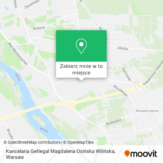 Mapa Kancelaria Getlegal Magdalena Osińska Wilińska