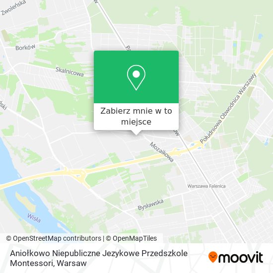 Mapa Aniołkowo Niepubliczne Jezykowe Przedszkole Montessori